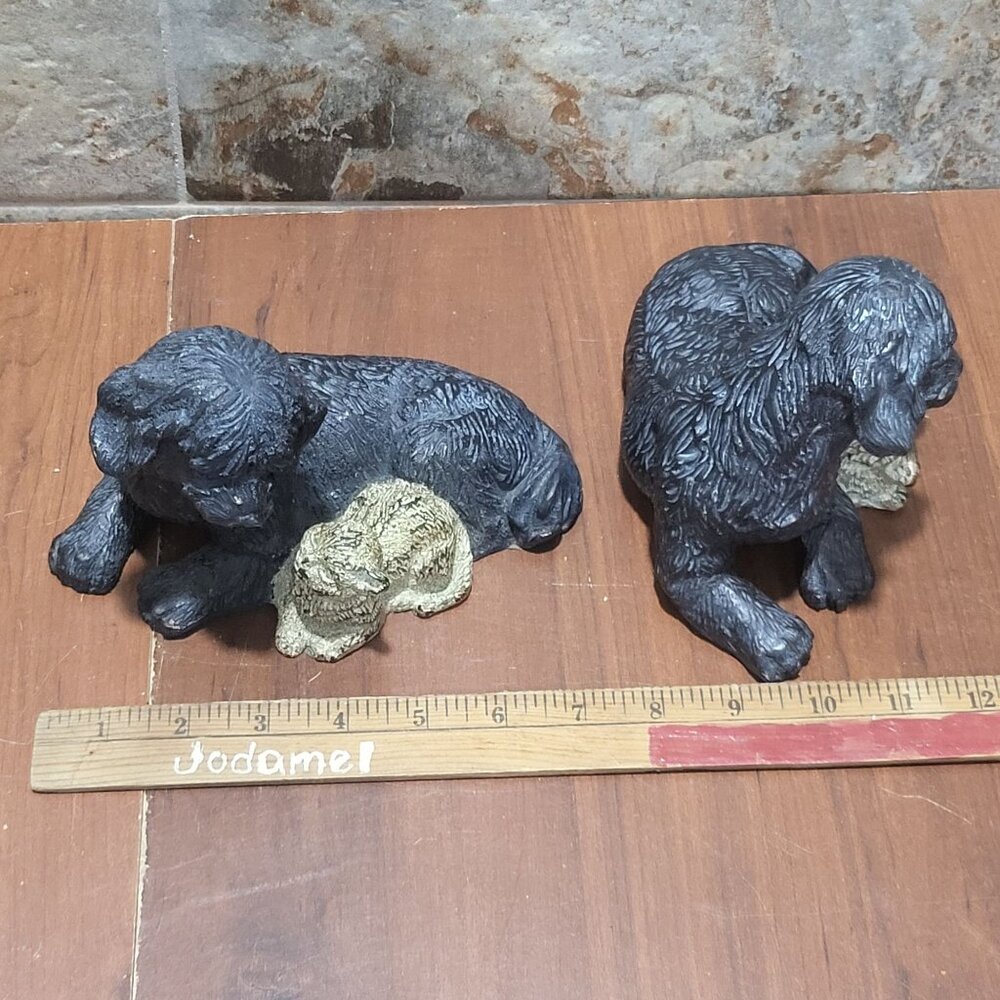 Austin Metal Cast Iron Furry Friends Dog Cat 2006 Pair of 2 - Picture 9 of 12